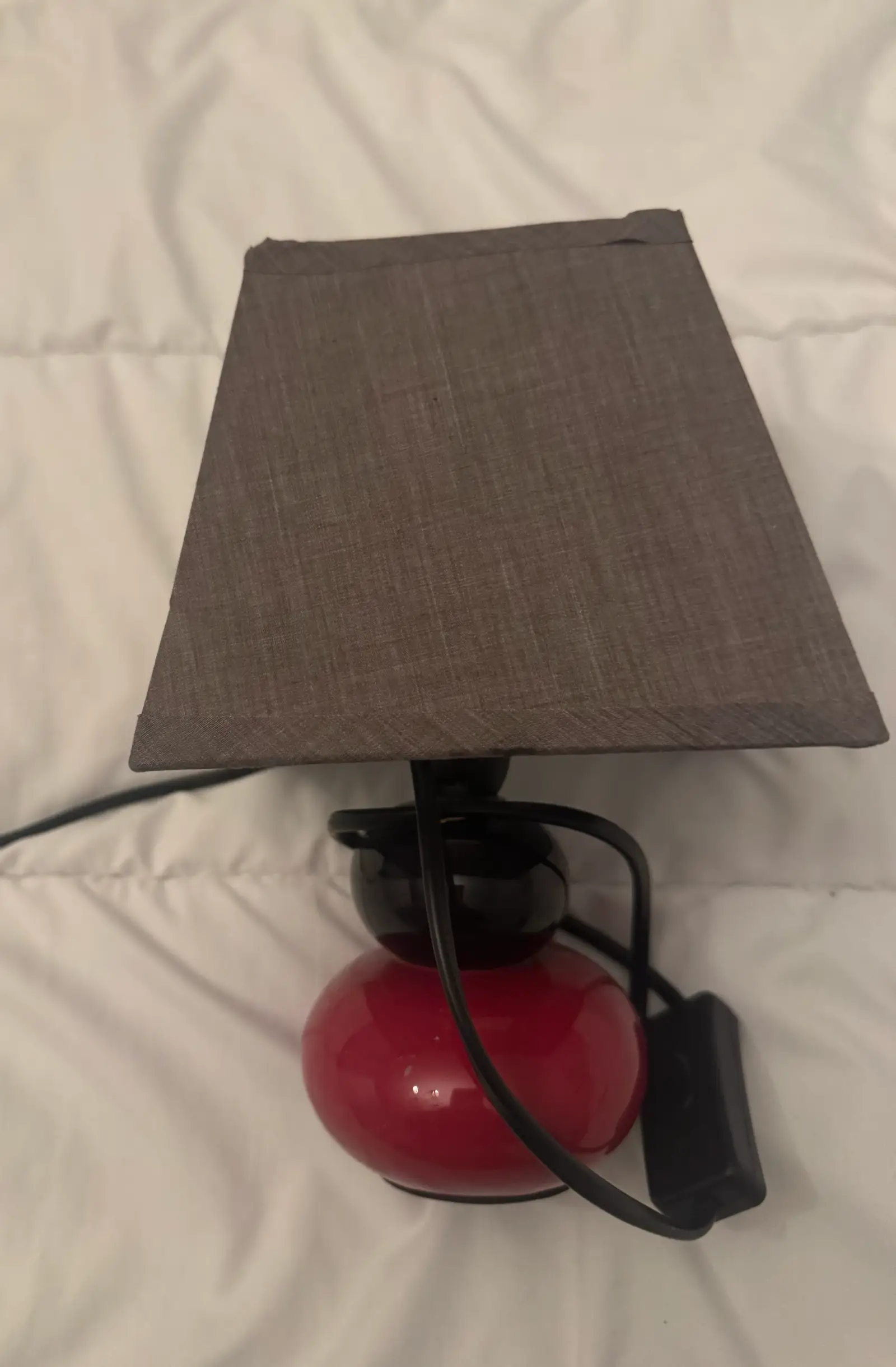 Lampe Galet Rouge Noir Brune – 1