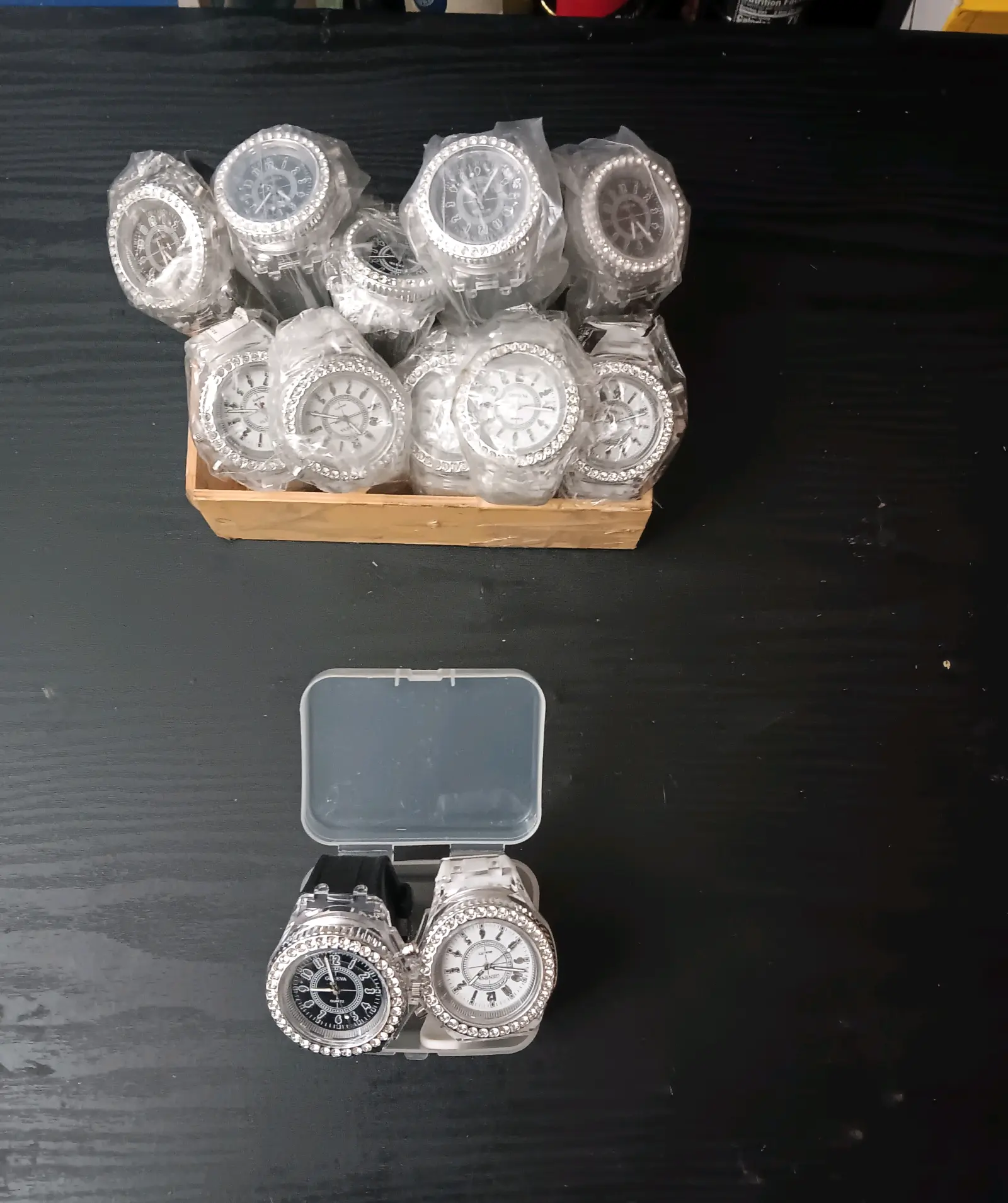 GENEVA ICE BEZEL FASHION STYLE LED WATCHES (EACH)
