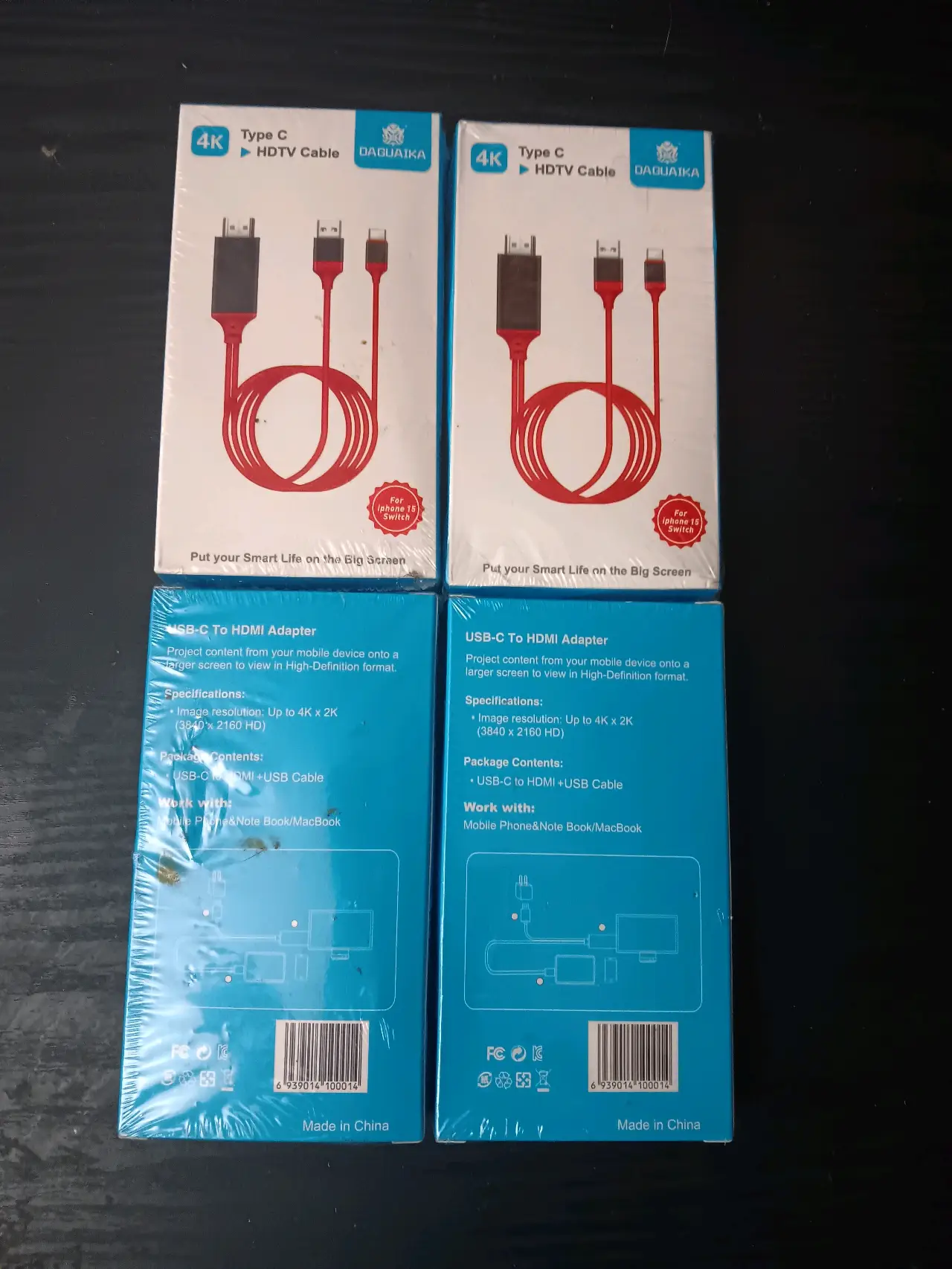 DAGUAIKA TYPE C HDMI HDTV CABLE (EACH) – 2