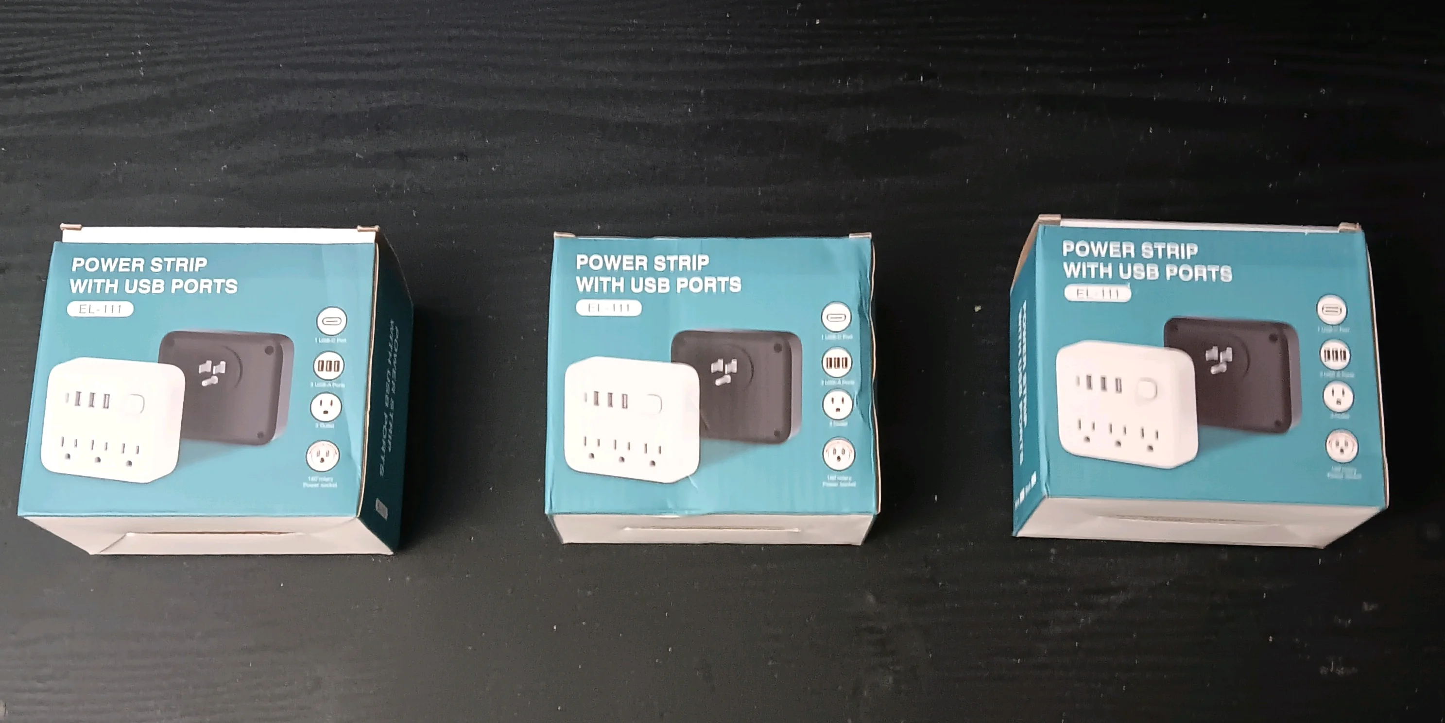 EL-111 POWER WALL STRIP W/USB PORTS (EACH – 2