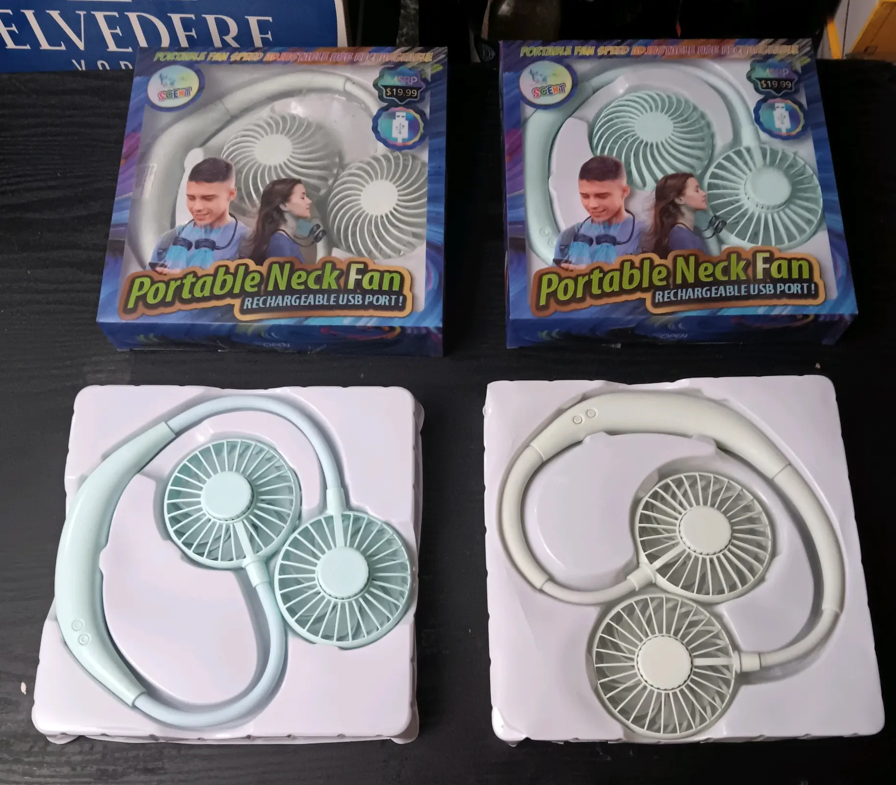PORTABLE FLEXIBLE USB NECK FANS (EACH)