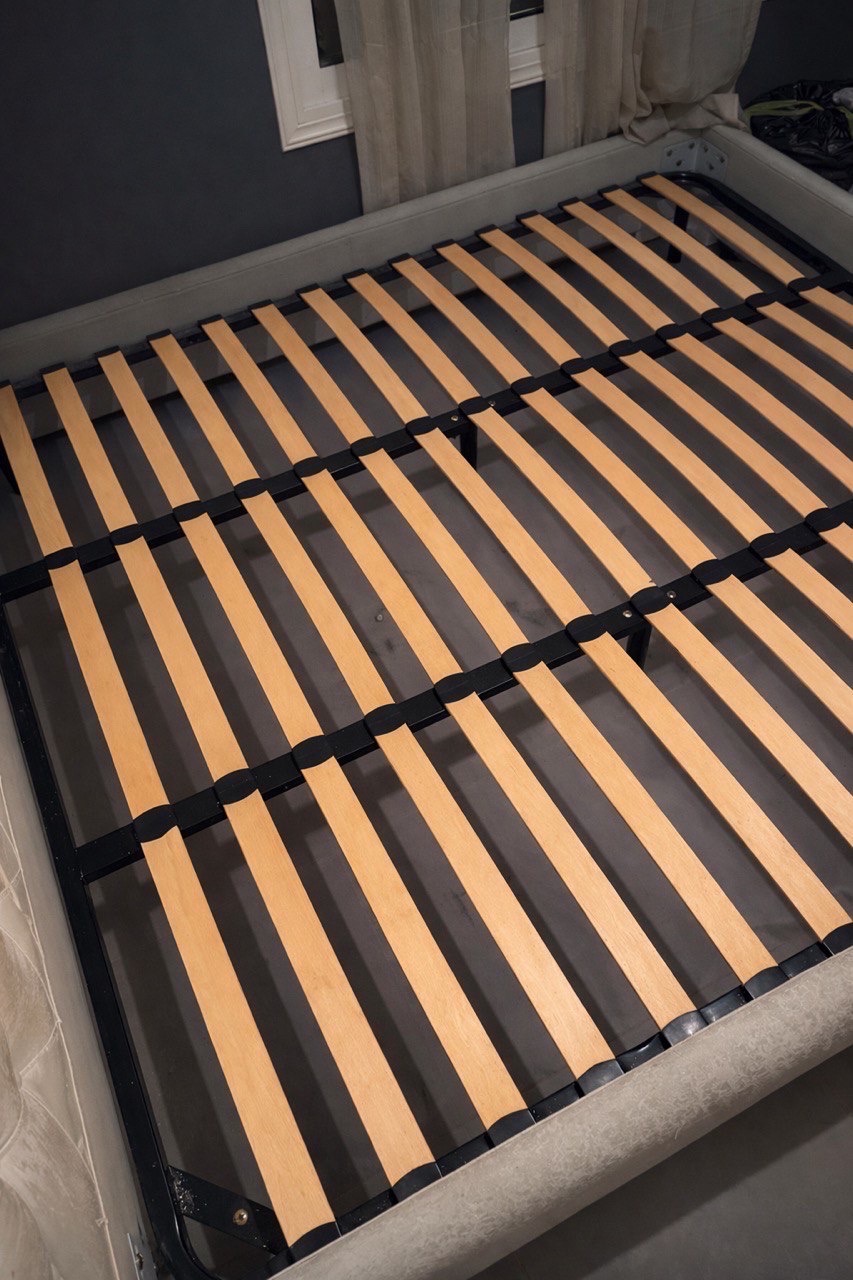 King Size Upholstered Bed Frame — Solid Structure, Needs Re-upholstery – 4