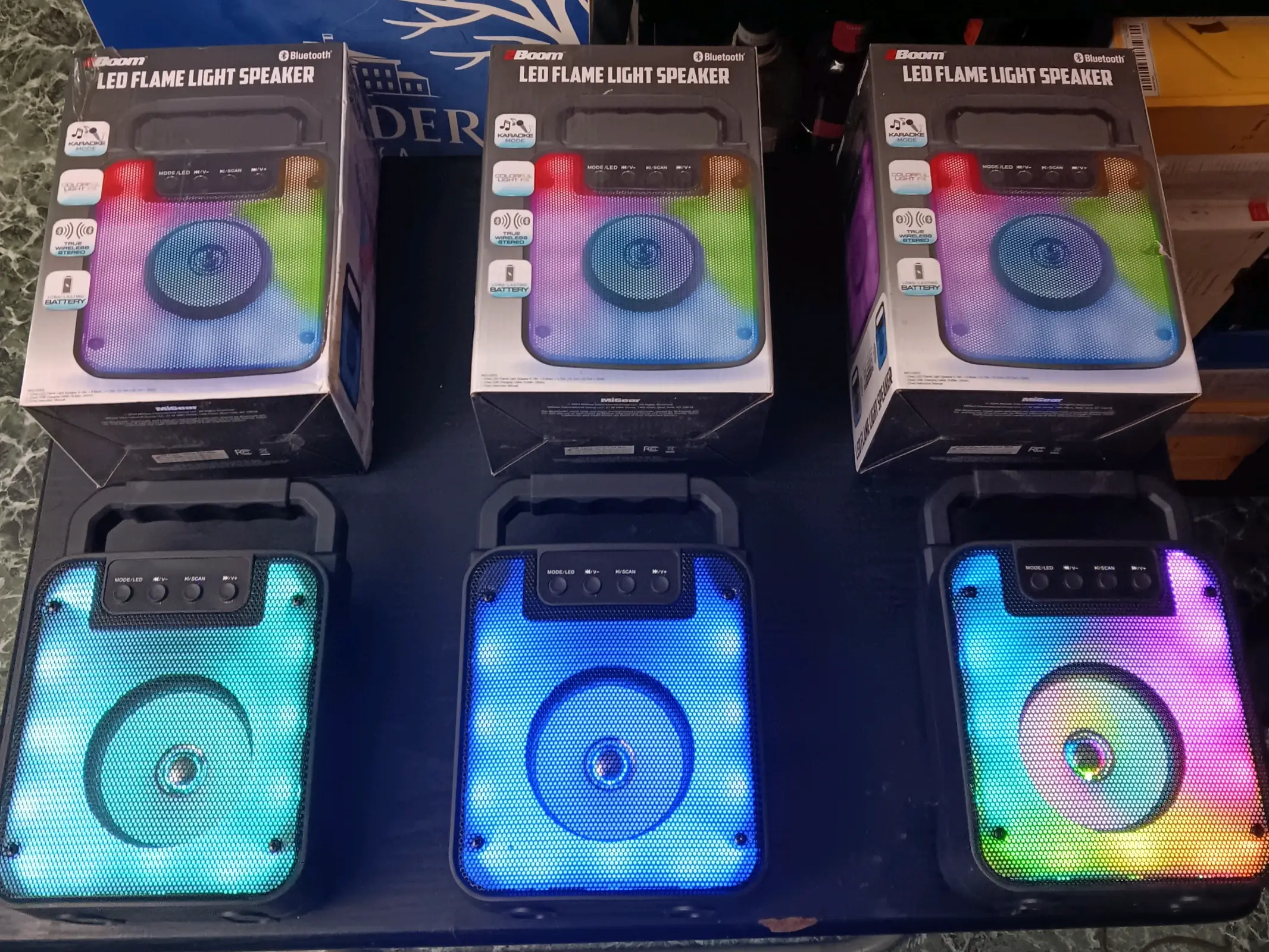 2BOOM BLUETOOTH LED SPEAKERS (EACH)