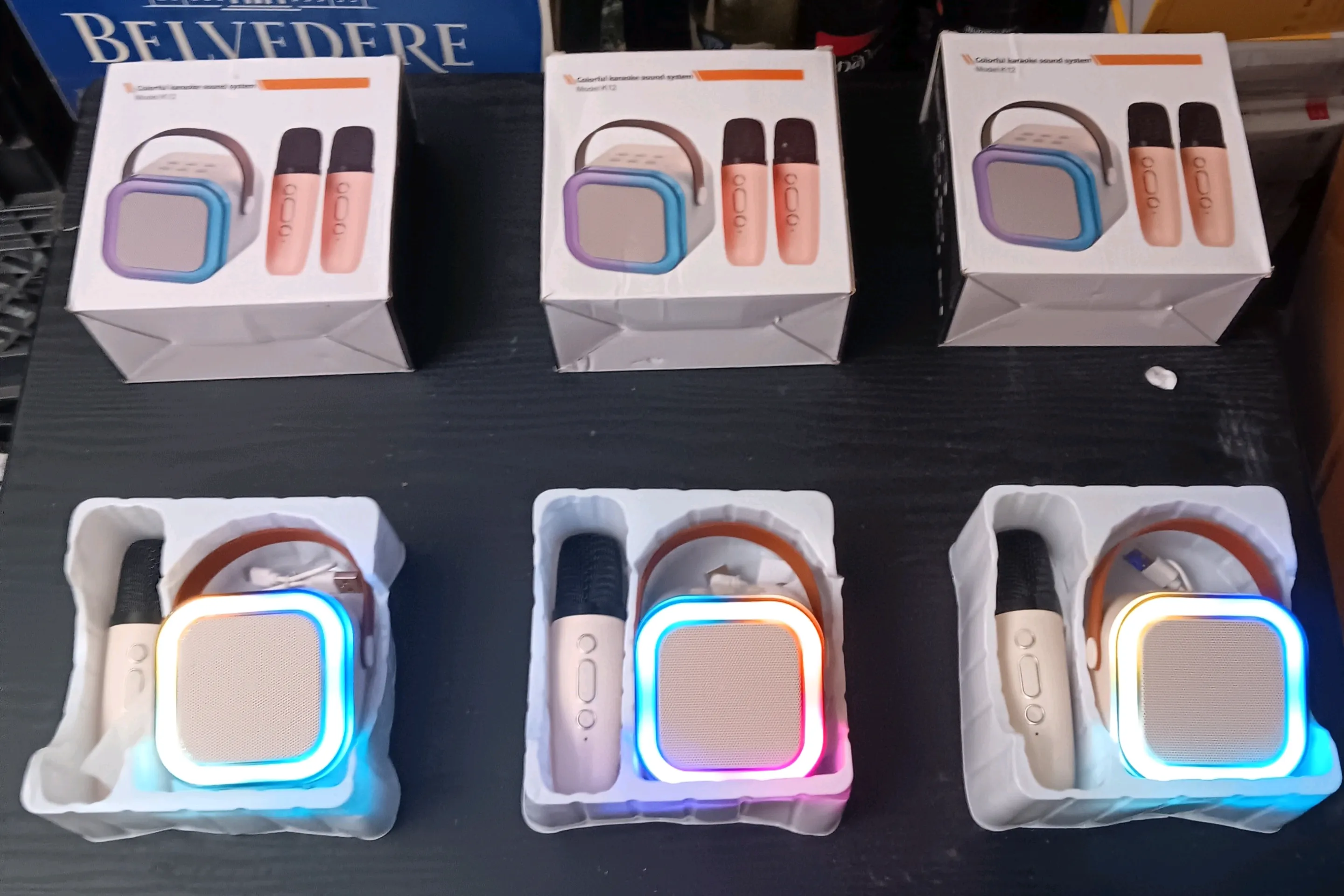 K-12 COLORFUL MINI KARAOKE SPEAKERS (EACH)