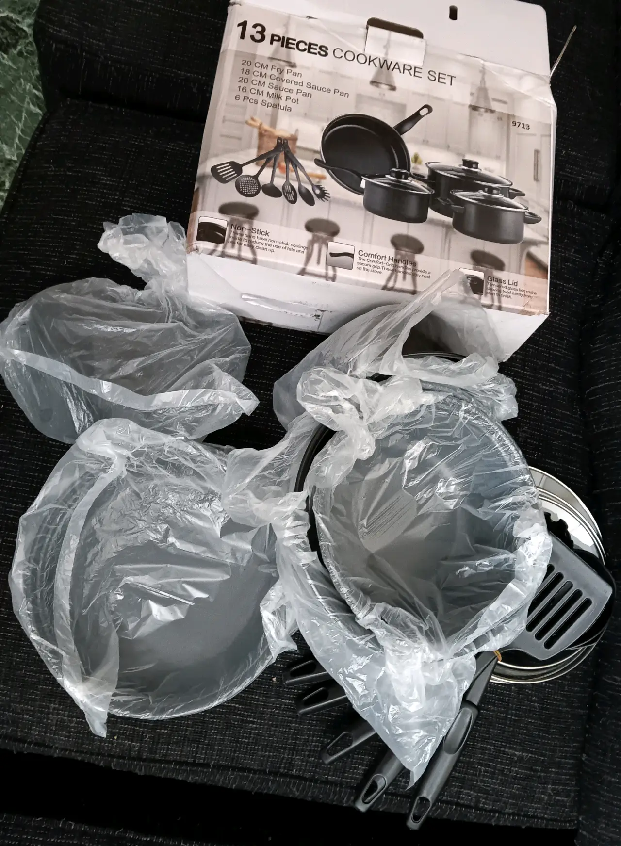 13PC SMALL COOKWEAR SET W/UTENSILS (EACH)