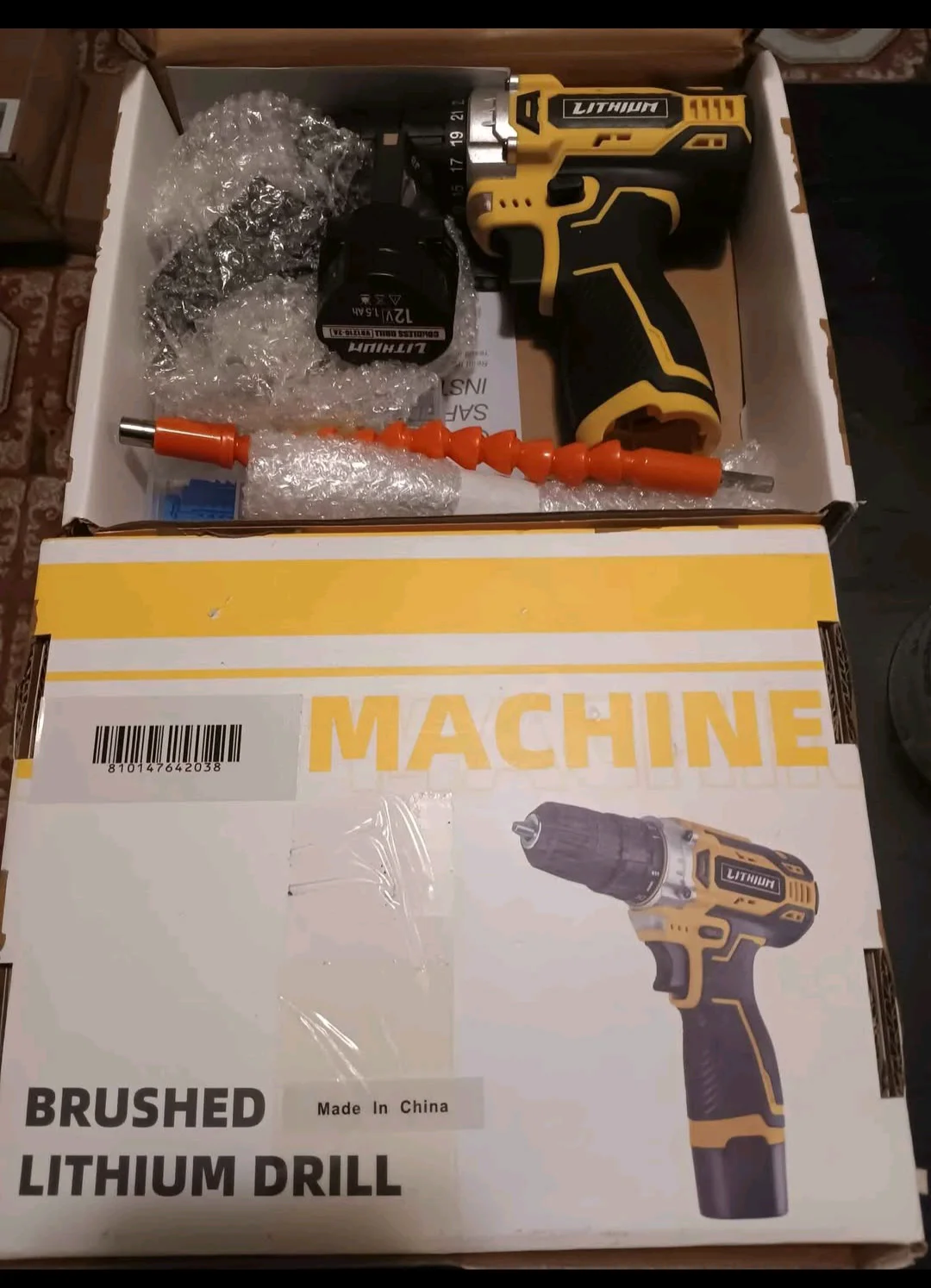 12V CORDLESS LITHIUM BRUSH DRILL MACHINE (EACH) – 2