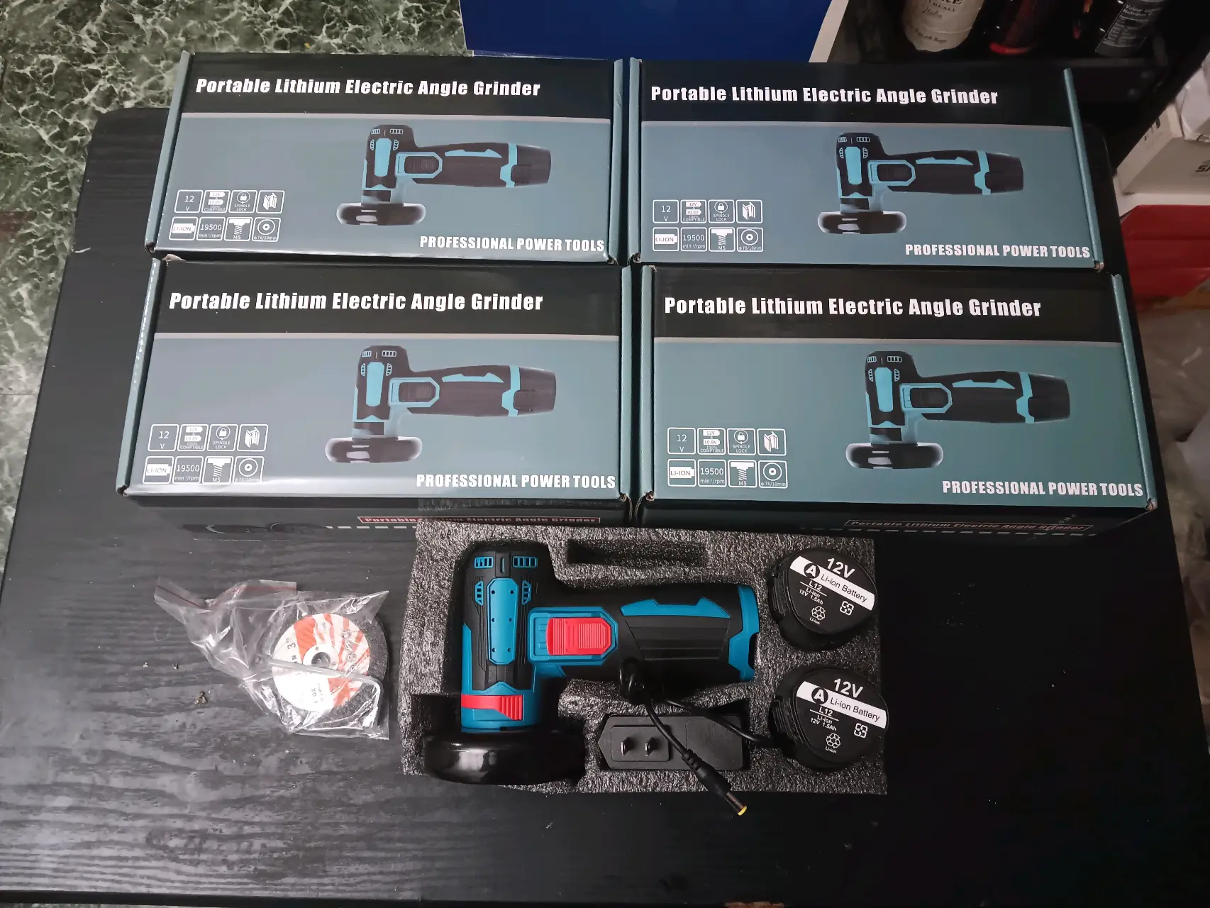 PORTABLE LITHIUM CORDLESS ELECTRIC ANGEL GRINDER (EACH)
