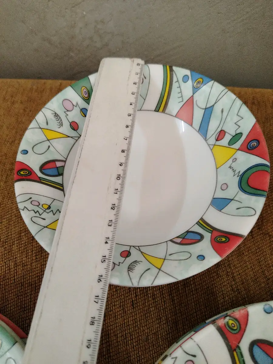 Set Of 15 vintage Plates arcopal France, Vegas design, Calder style. – 4