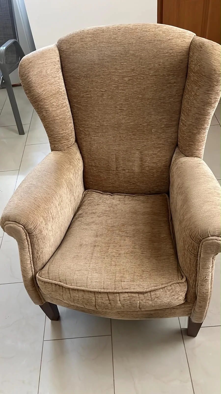 Winged Velour Armchair – 1