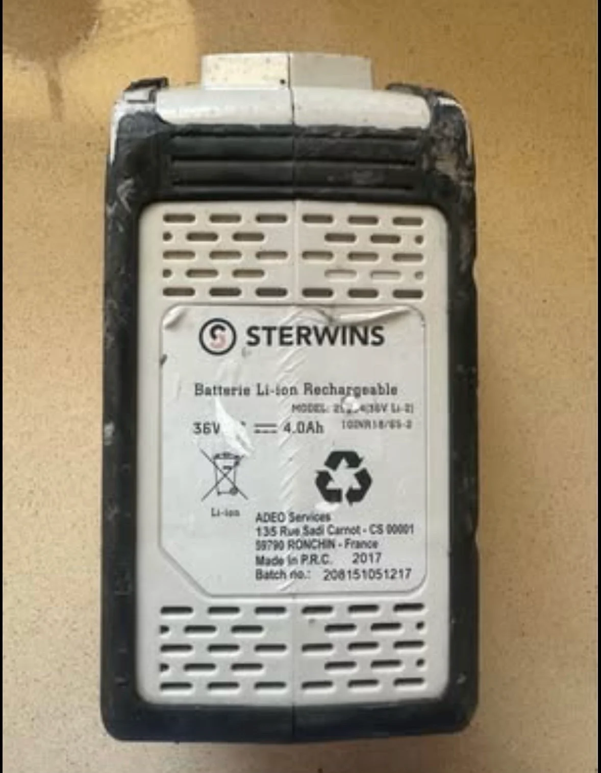 STERWINS RECHARGEABLE BATTERY 3.6V / 4.0Ah – 3