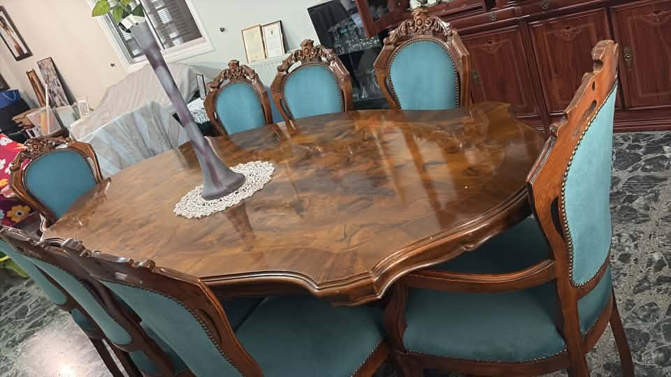 Elegant Vintage Solid Wood Living & Dining Room Furniture Set – 3