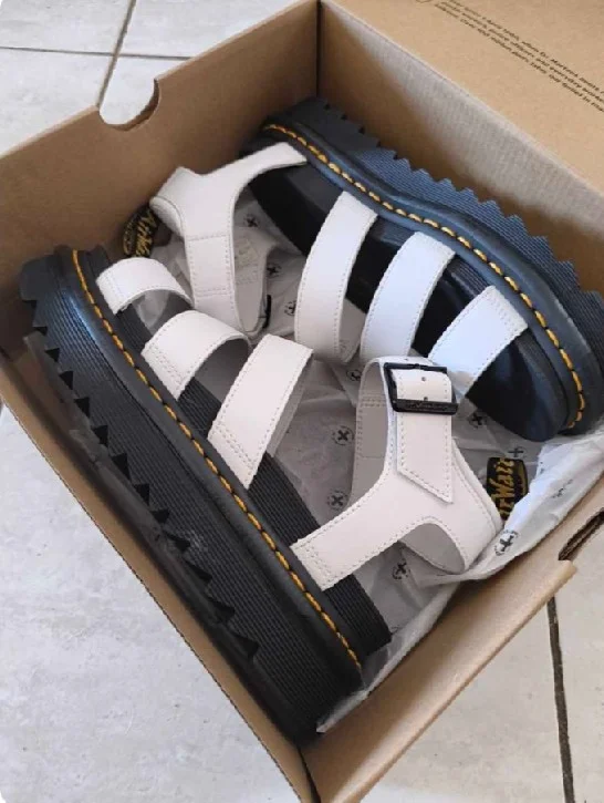 Dr. Martens White Platform Sandals – 1