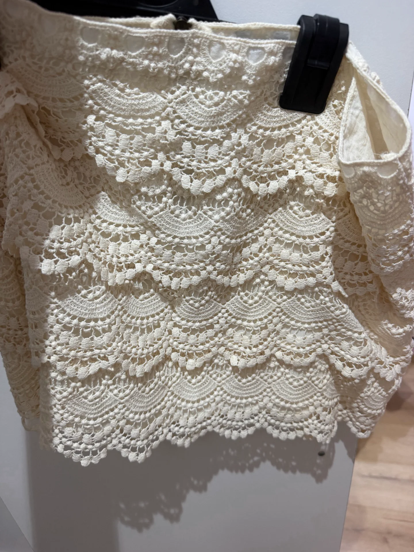 White Crochet Lace Skirt